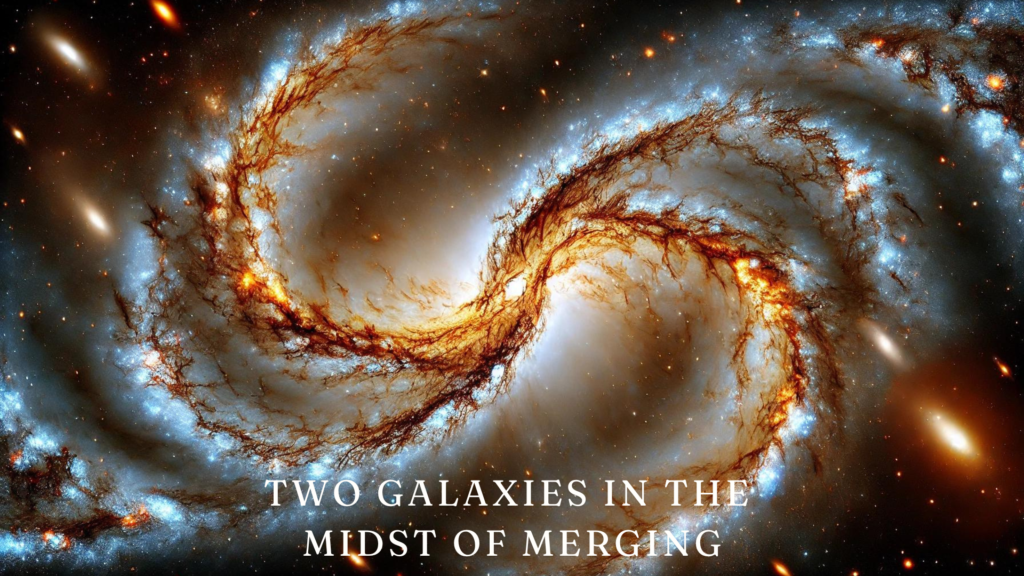 Two galaxies in the midst of merging