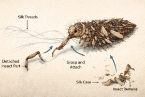 The Caterpillar That Wears the Bones of Its Victims